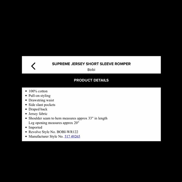 Bobi Short Sleeve Cotton Romper. - Picture 4 of 4